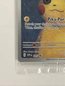 Pokemon Van Gogh Museum Pikachu with Grey Felt Hat SVP EN 085 Promo Sealed FL89 - Image 5