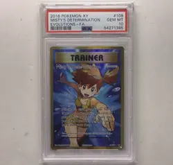 2016 Pokemon XY Evolutions Misty's Determination Full Art 108/108 PSA 10 - Image 1