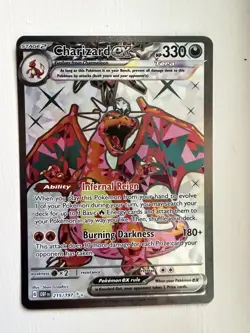 Charizard Ex 215/197 English - Obsidian Flames Ultra Rare - Pokemon- Near Mint - Image 1