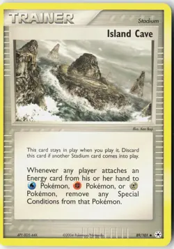 Island Cave 89/101 Uncommon Hidden Legends Pokemon Heavily Played - Image 1