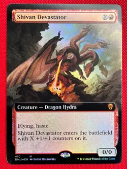 MTG Foil 1X Shivan Devastator X1 (Extended Art) Dominaria United Magic - NM/MT - Image 1