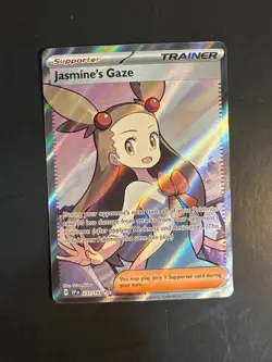 2025 Pokemon Surging Sparks Trainer Jasmine's Gaze 233 /192 Full Art Holo Rare - Image 1