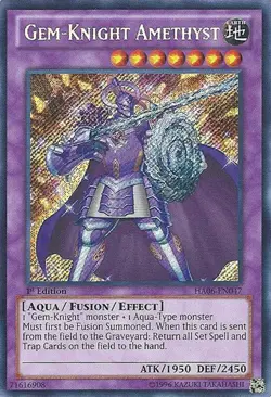 Gem-Knight Amethyst - HA06-EN047 - Secret Rare - 1st Edition Lightly Played, Eng - Image 1