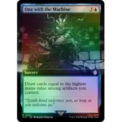 FOIL ONE WITH THE MACHINE (EXTENDED ART) X4 Universes Beyond: Fallout Magic MTG - Image 1