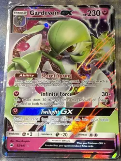 Pokemon SM Gardevoir GX Ultra Rare Holo Card 93/147 Burning Shadows - Image 1