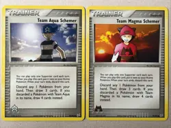 [2x] Pokemon Card Lot: Team Aqua & Team Magma Schemer (69/95 & 70/95) Near Mint - Image 1
