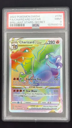 Charizard VSTAR 174/172 - Brilliant Stars - Graded PSA 9 MINT Pokemon Card - Image 1