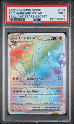 Charizard VSTAR 174/172 - Brilliant Stars - Graded PSA 9 MINT Pokemon Card - Image 3