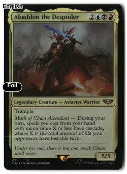 MTG Abaddon the Despoiler [40K - 171] LP Foil - Image 2