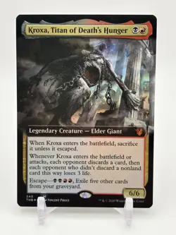 MTG - Kroxa, Titan of Death's Hunger Foil (Extended Art) - Light Play - Image 1
