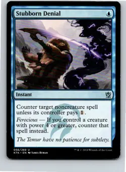 Magic the Gathering Stubborn Denial Khans of Tarkir MTG Free Shipping! - Image 1