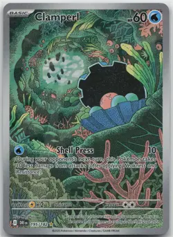 Pokemon Clamperl 195/182 Illustration Rare Destined Rivals NM - Image 1