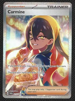 Pokemon TCG Carmine 217/167 SV06 Twilight Masquerade Full Art Holo SIR - Image 1