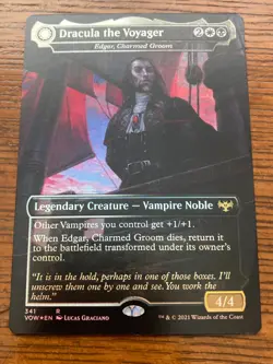Dracula the Voyager Borderless FOIL - Crimson Vow - NM Magic the Gathering MTG - Image 1
