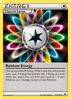 Rainbow Energy 152/162 Uncommon BREAKthrough Pokemon Reverse Holo Lightly Played - Image 2