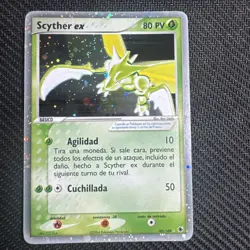 2004 Pokemon Spanish Ruby & Sapphire Scyther EX Holo 102/109 - Image 1