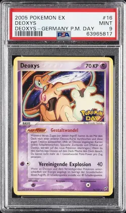 2005 POKEMON EX DEOXYS GERMANY POKEMON DAY 2005 #16 DEOXYS PSA 9 - Image 1