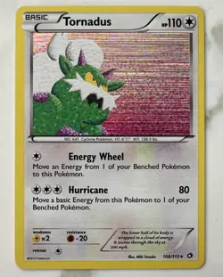 Pokemon Legendary Treasures Tornadus 108/113 Holo Rare - Image 1