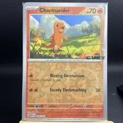 Pokemon TCG Charmander 004/165 Scarlet & Violet 151 Reverse Holo Eb Games Promo - Image 1