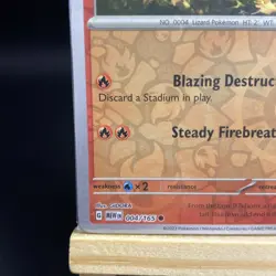 Pokemon TCG Charmander 004/165 Scarlet & Violet 151 Reverse Holo Eb Games Promo - Image 4