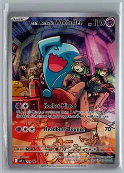 Team Rocket's Wobbuffet 203 Holo Promo Scarlet & Violet Promo Pokemon Near Mint - Image 1