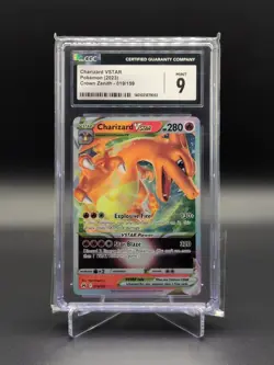 Pokemon Charizard VSTAR Crown Zenith 019/159 CGC 9 Mint - Image 1