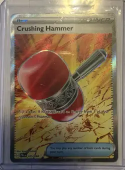 Pokemon Crushing Hammer 105/084 Ultra Rare Pitch Black Holo NM - Image 1