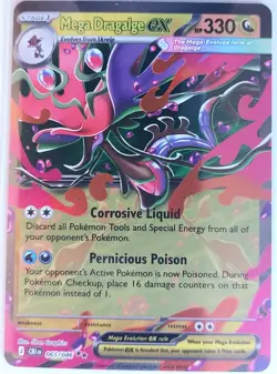Mega Dragalge ex 65/86 Holo Pokemon Tcg Chaos Rising NM - Image 1