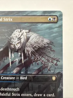 Baleful Strix (Borderless) Commander: Bloomburrow Regular - Image 3