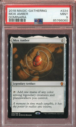 Magic The Gathering MTG Mox Amber Dominaria 224/269 Regular Mythic - PSA 9 - Image 1