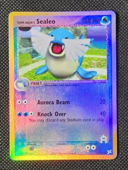 Played (LP) Team Aqua's Sealeo Reverse-Holo #31 Team Magma vs Aqua Pokemon TCG - Image 1