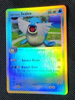 Played (LP) Team Aqua's Sealeo Reverse-Holo #31 Team Magma vs Aqua Pokemon TCG - Image 3