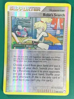 Bebe's Search 109/123 Uncommon Reverse Holo Pokemon TCG - Image 1