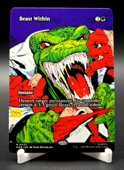 Beast Within Magic The Gathering Marvel's Spider-Man Mythic Rare Borderless #33 - Image 1