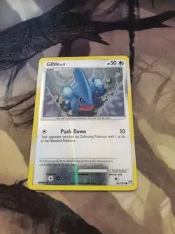 Pokemon - Gible 85/123 Reverse Holo D&P Mysterious Treasures MP - Image 1