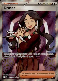 Drasna 231/191 Ultra Rare Surging Sparks Pokemon Holo Near Mint - Image 1