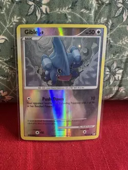 Pokemon - Gible 85/123 Reverse Holo D&P Mysterious Treasures LP - Image 1