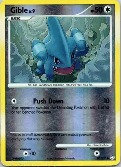 Gible 85/123 Common Mysterious Treasures Pokemon Reverse Holo HP - Image 1