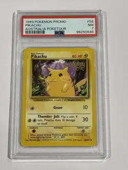 1999 Pokemon Promo Australia Poketour - Pikachu #58 PSA 7 - Image 1