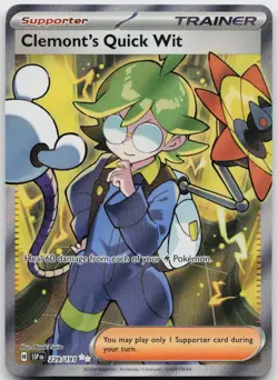 Clemont's Quick Wit 229/191 Ultra Rare Surging Sparks Holo Near Mint - Image 1