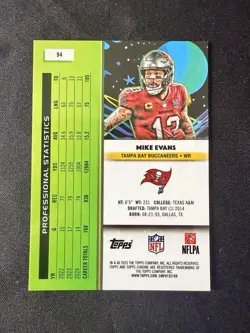 2025-26 Topps Cosmic Chrome Mike Evans Purple Nebula Refractor /150 Buccaneers - Image 2