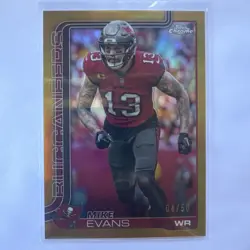 2025 Topps Chrome Mike Evans True Gold Refractor /50 #282 - Image 1