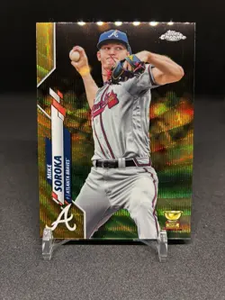 2020 Topps Chrome - Mike Soroka #96 Gold Wave Refractor /50 Rookie Gold Cup - Image 1