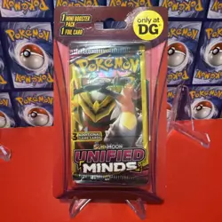 Pokemon Sun & Moon Unified Minds Mini Booster Pack + 1 Promo Card Sealed - Image 1