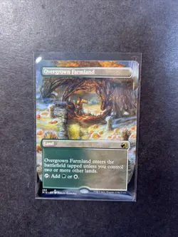 MTG Overgrown Farmland (Borderless) – Innistrad: Midnight Hunt Magic Card # 283 - Image 1