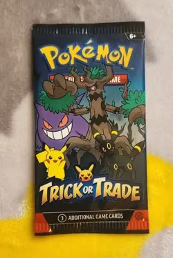 Pokemon TCG 2024 Booster Pack Brand New Sealed Trick or Trade 3 Card Pack - Image 1