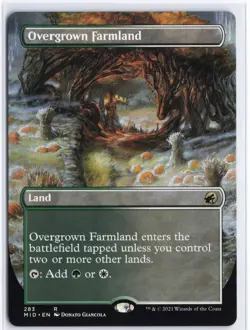 Overgrown Farmland (Borderless) Innistrad: Midnight Hunt #283 MTG NM / M - Image 1