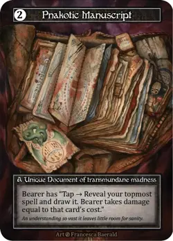 FOIL NM - Pnakotic Manuscript Unique Beta Sorcery: Contested Realm - Free Ship - Image 1