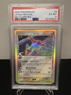 [New Cert] Pokemon EX Latias #8 Delta Species Reverse Foil Rare PSA 6 - Image 1