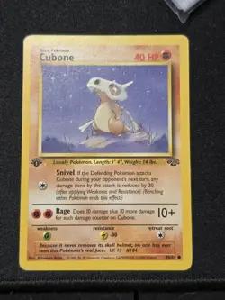Pokemon Cubone 50/64 1st Edition Jungle Light-Moderately Played - Image 1